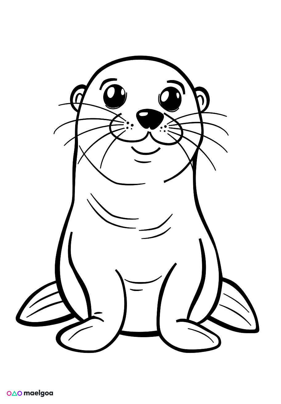 Image gratuite Coloriage lion de mer 4