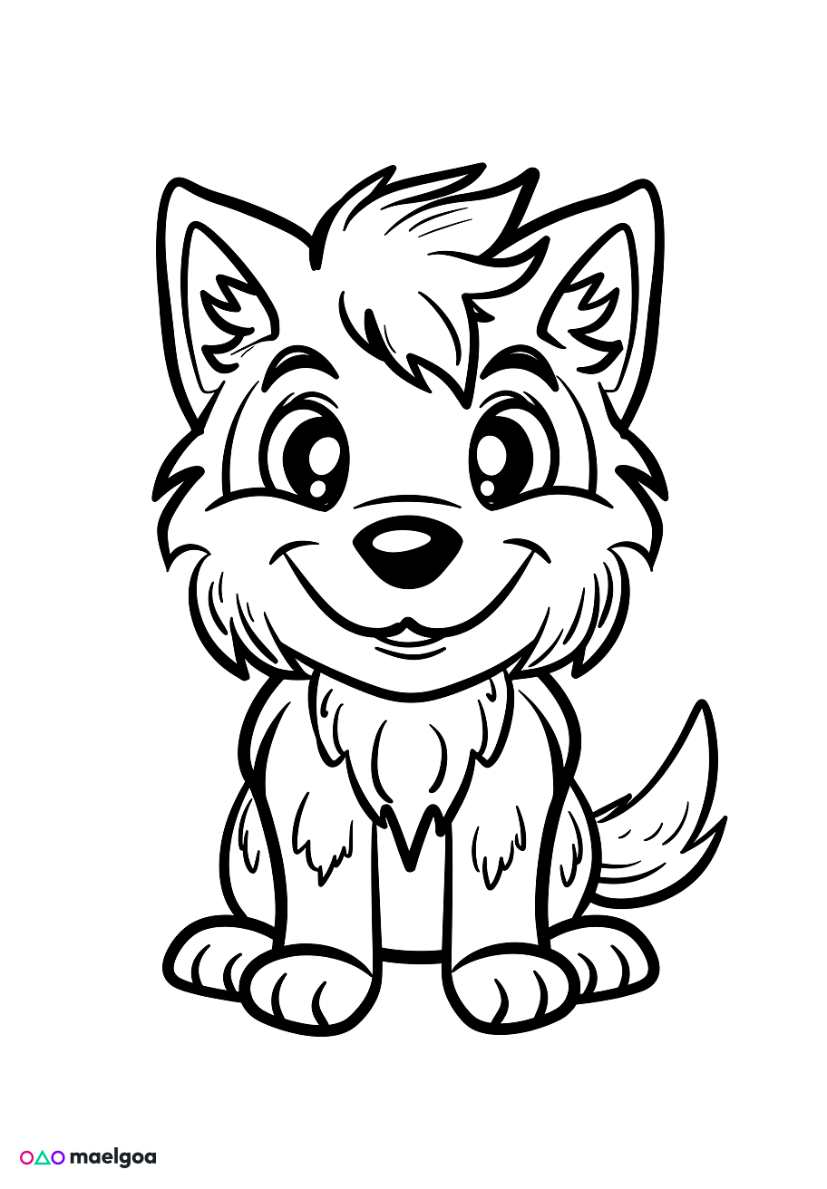 Image gratuite Coloriage loup-garou 2