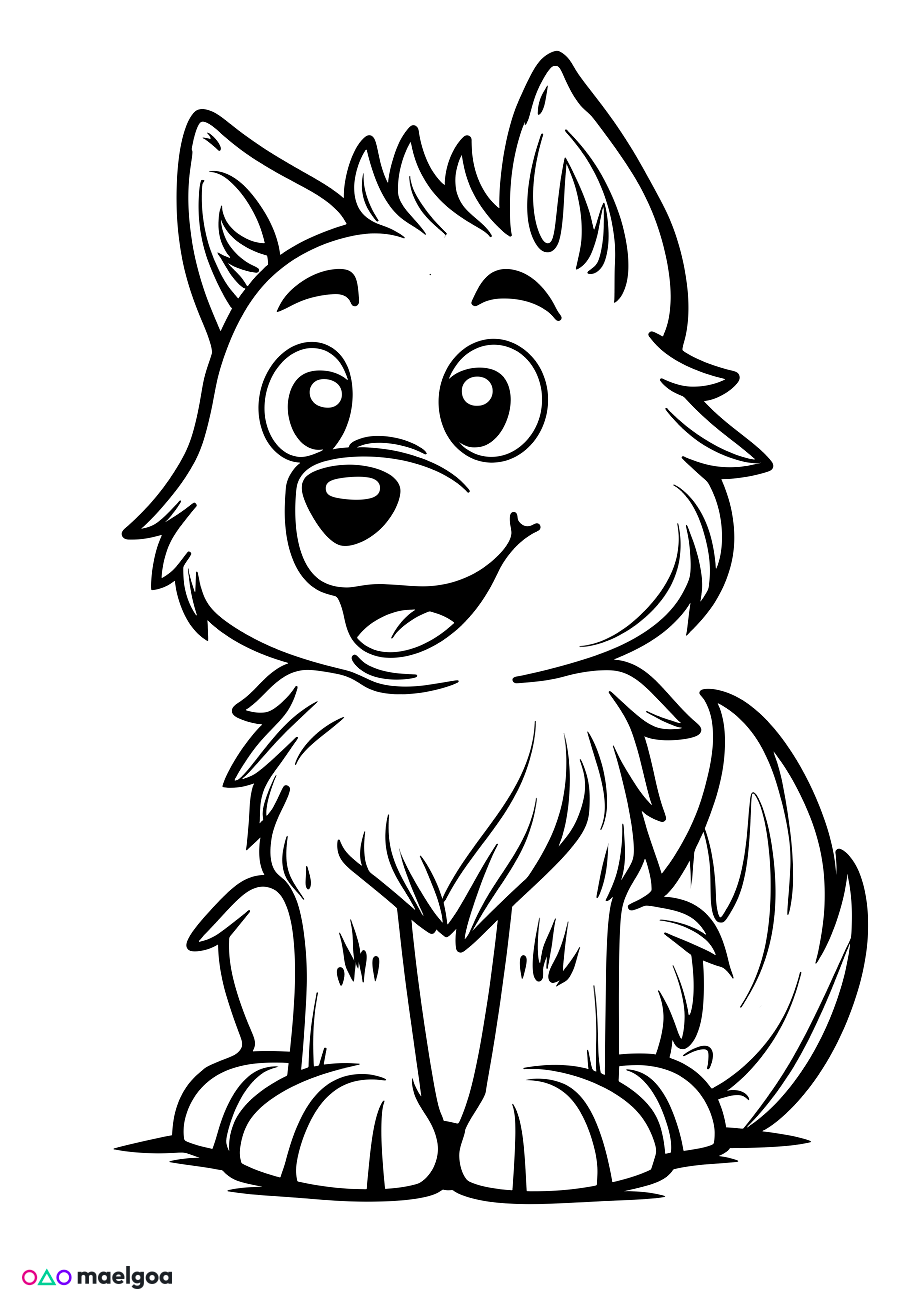 Image gratuite Coloriage loup-garou 3