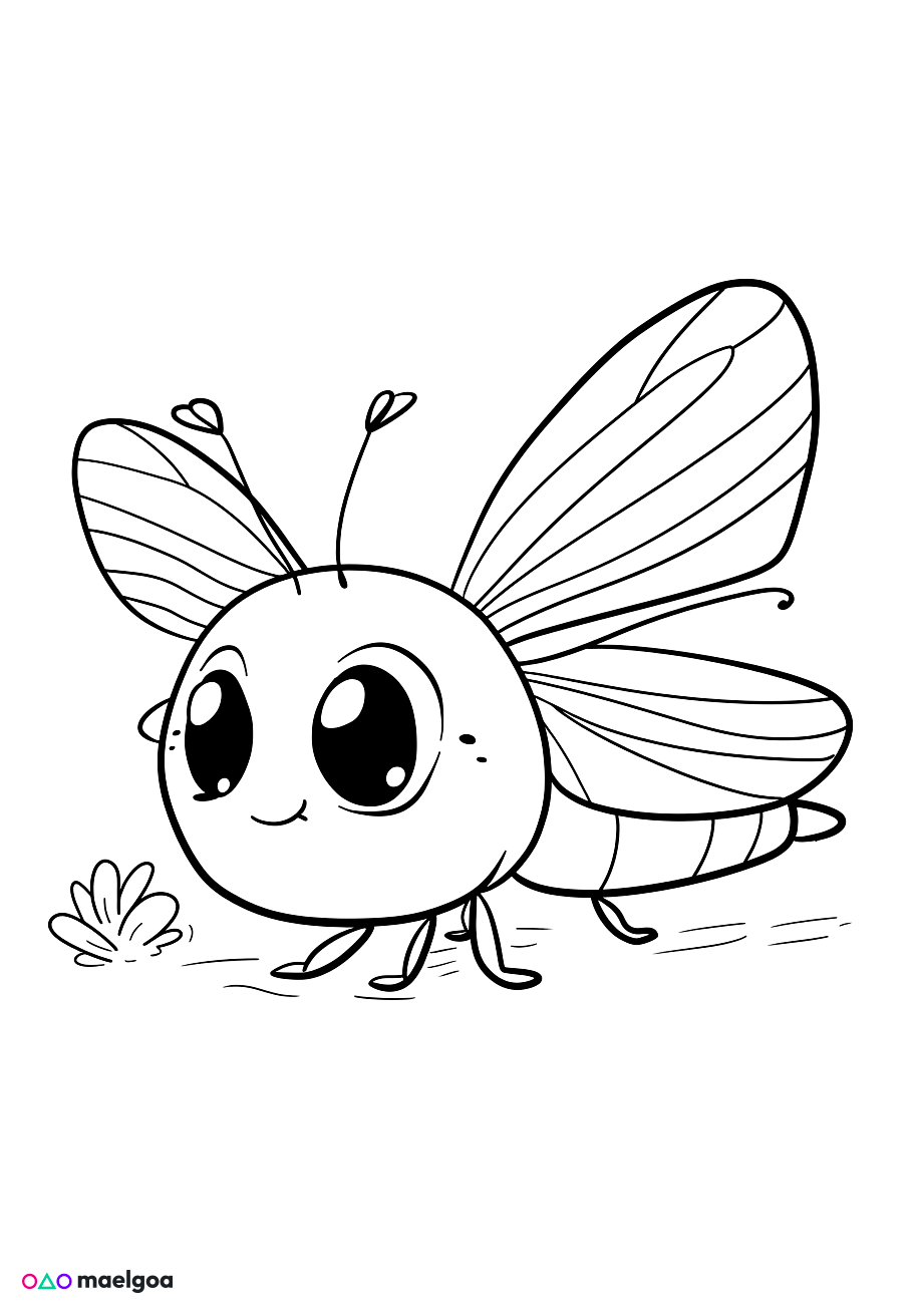 Image gratuite Coloriage luciole 1