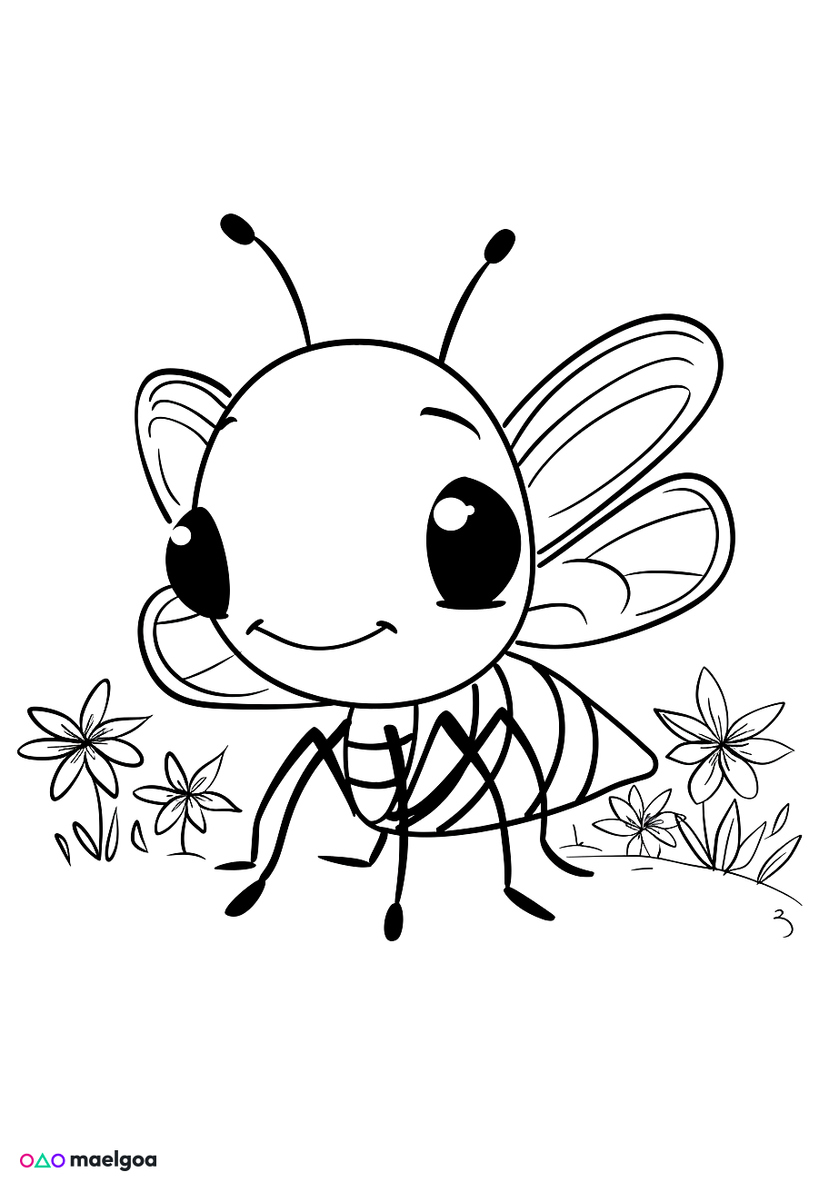 Image gratuite Coloriage luciole 2