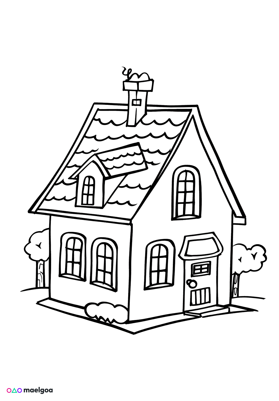 Image gratuite Coloriage maison 2