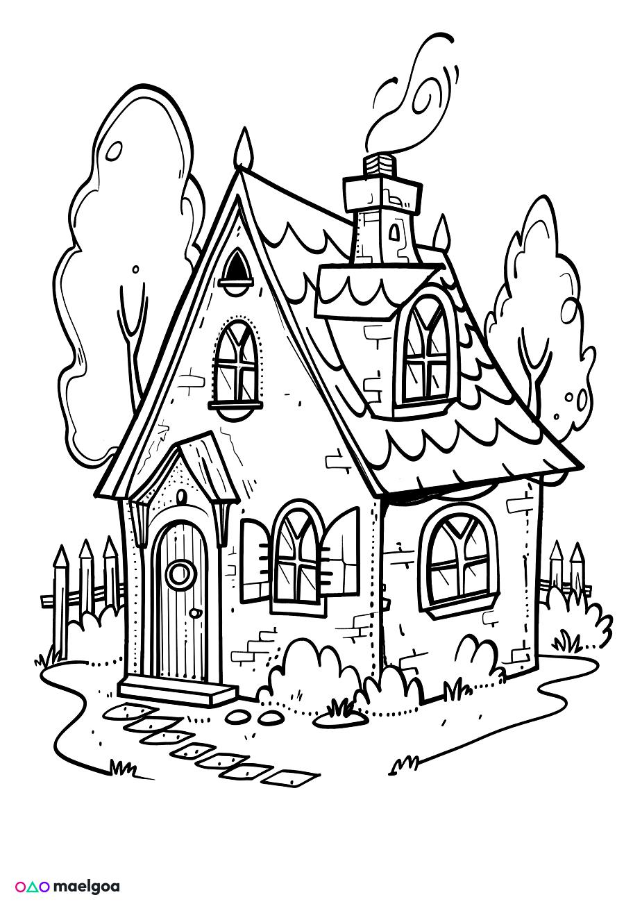 Image gratuite Coloriage maison 4