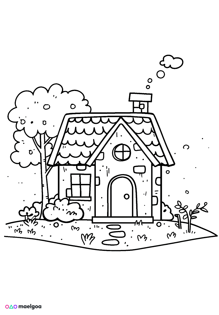 Image gratuite Coloriage maison 5