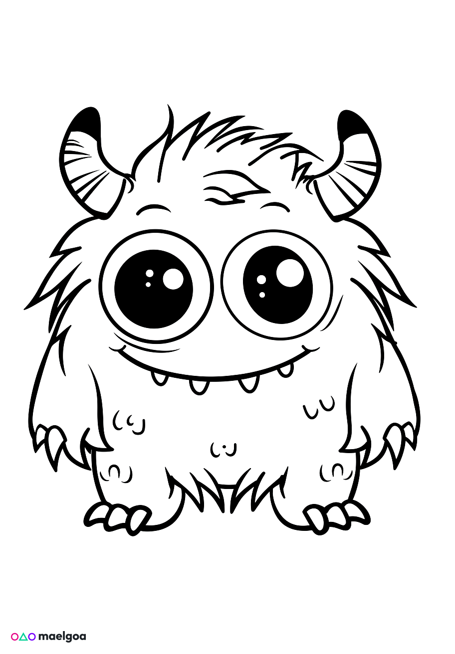 Image gratuite Coloriage monstre 2