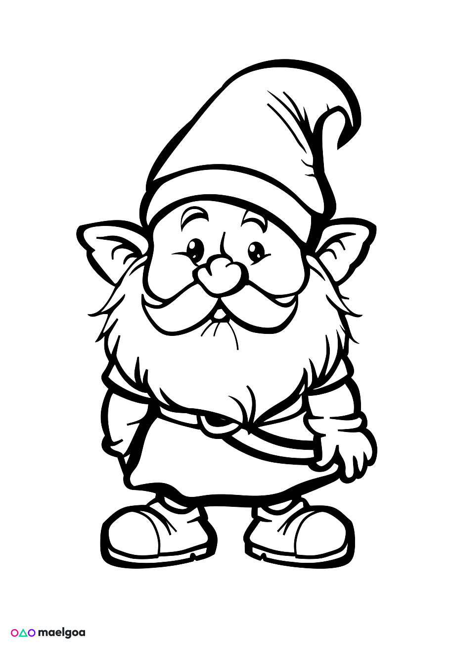 Image gratuite Coloriage nain 2