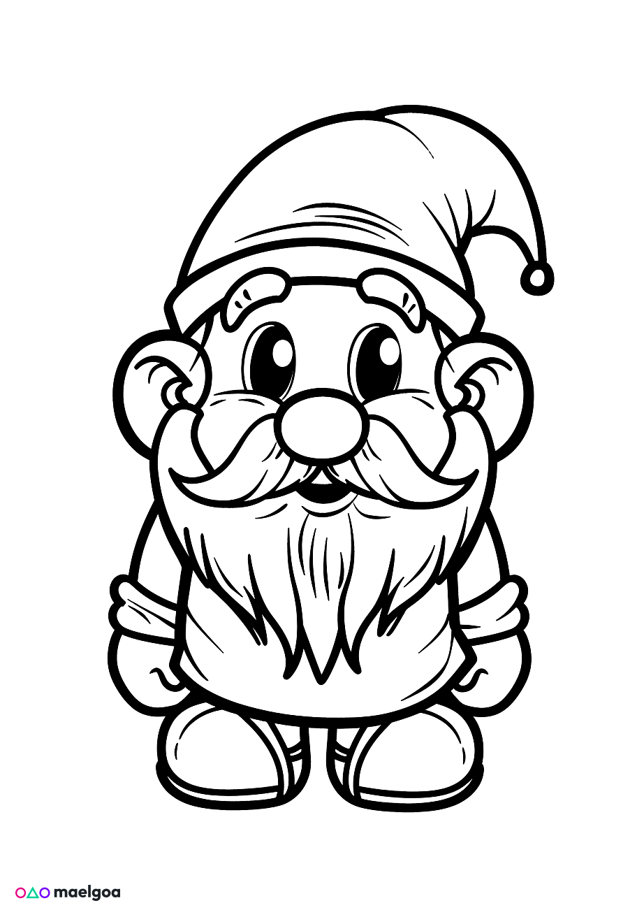 Image gratuite Coloriage nain 3