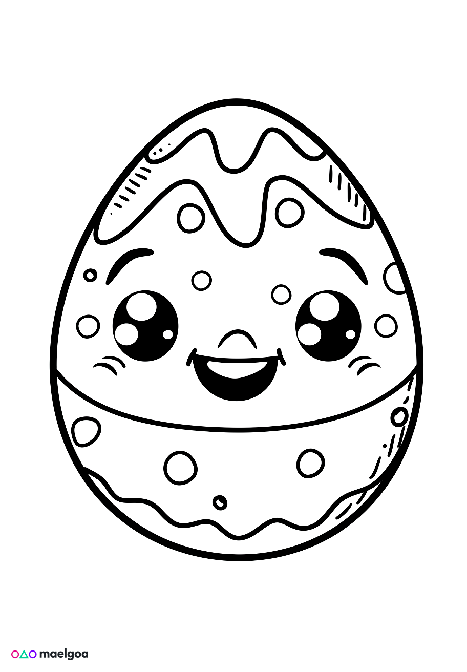 Image gratuite Coloriage œuf de Pâques 1