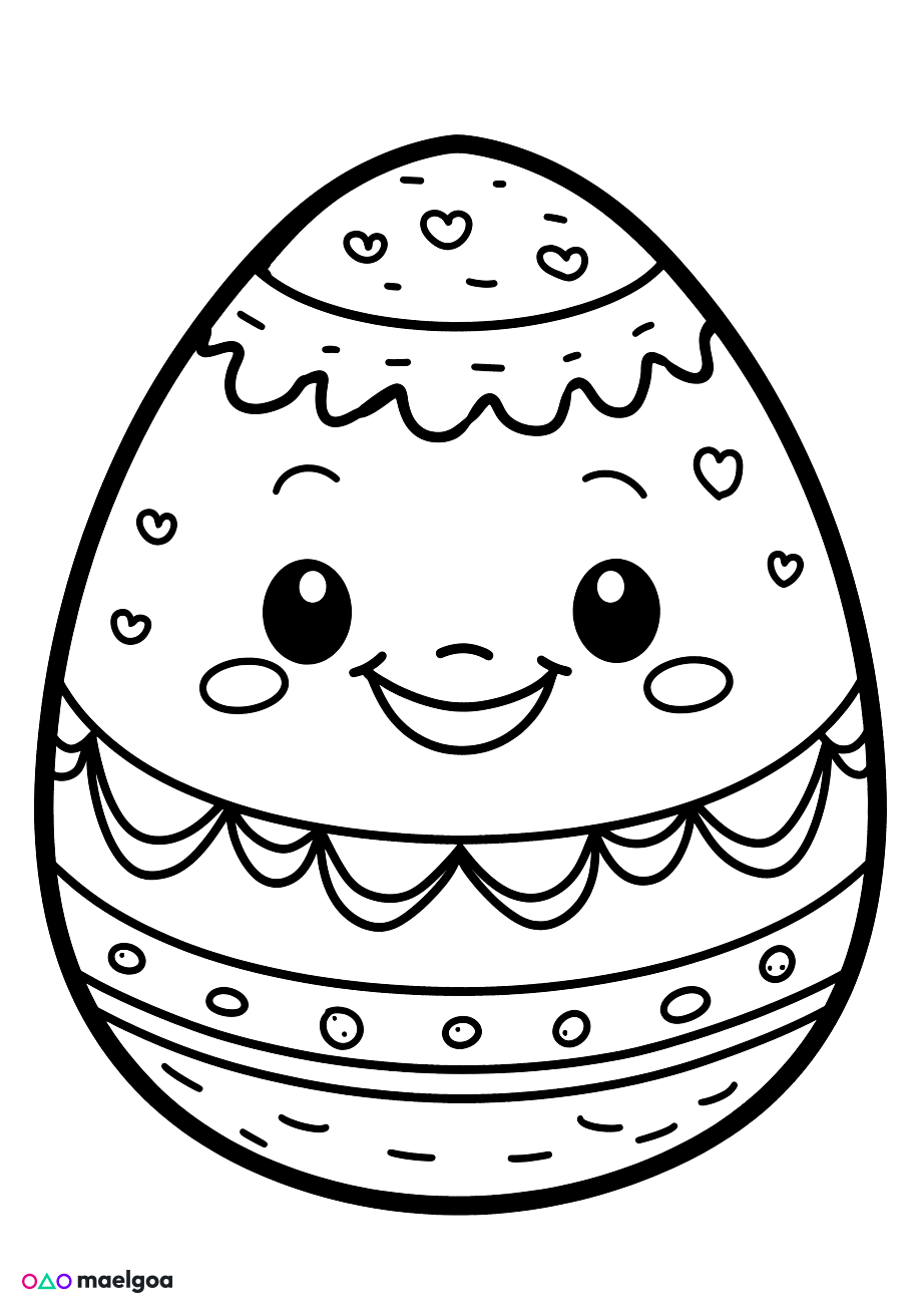 Image gratuite Coloriage œuf de Pâques 3