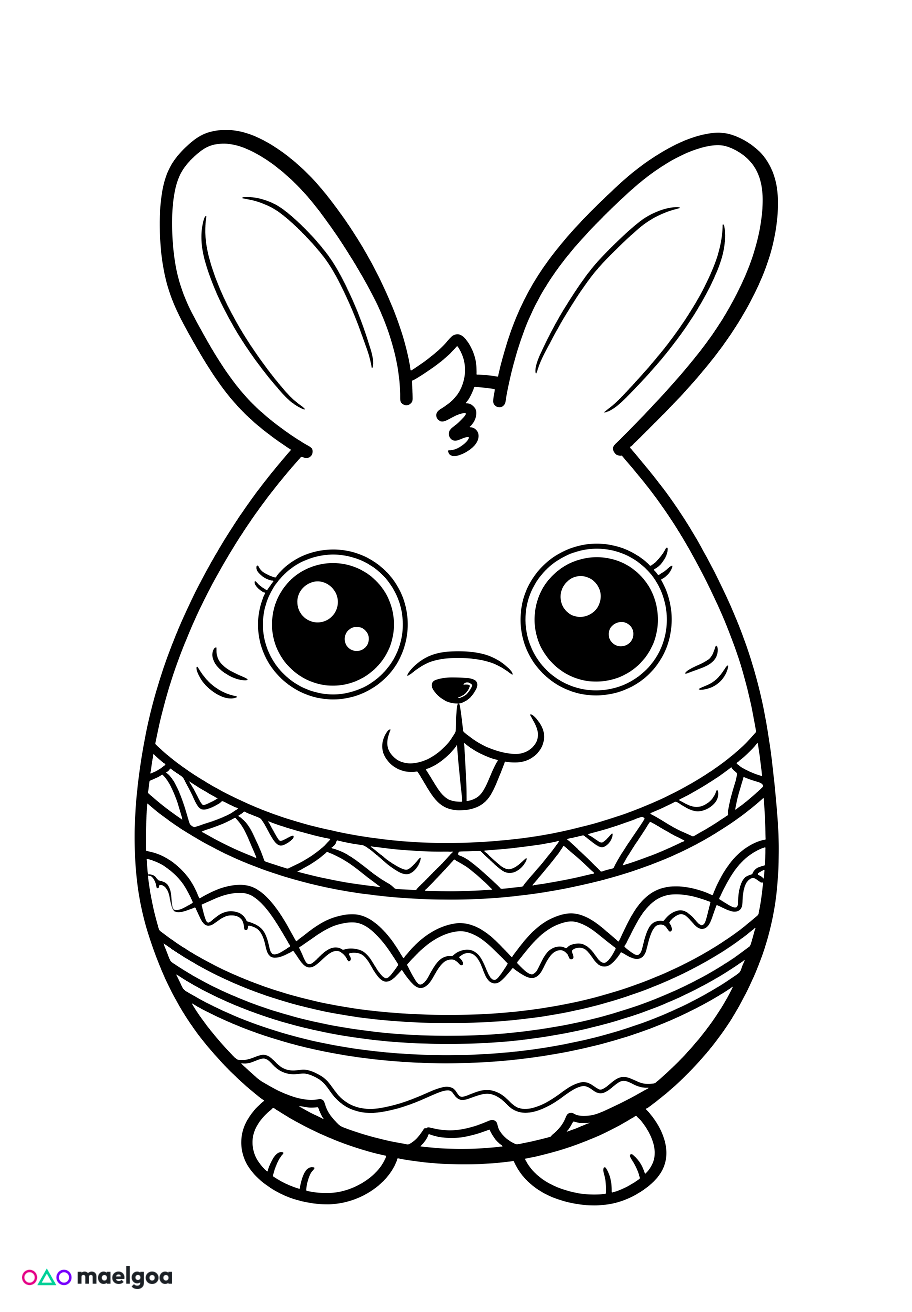 Image gratuite Coloriage œuf de Pâques 4