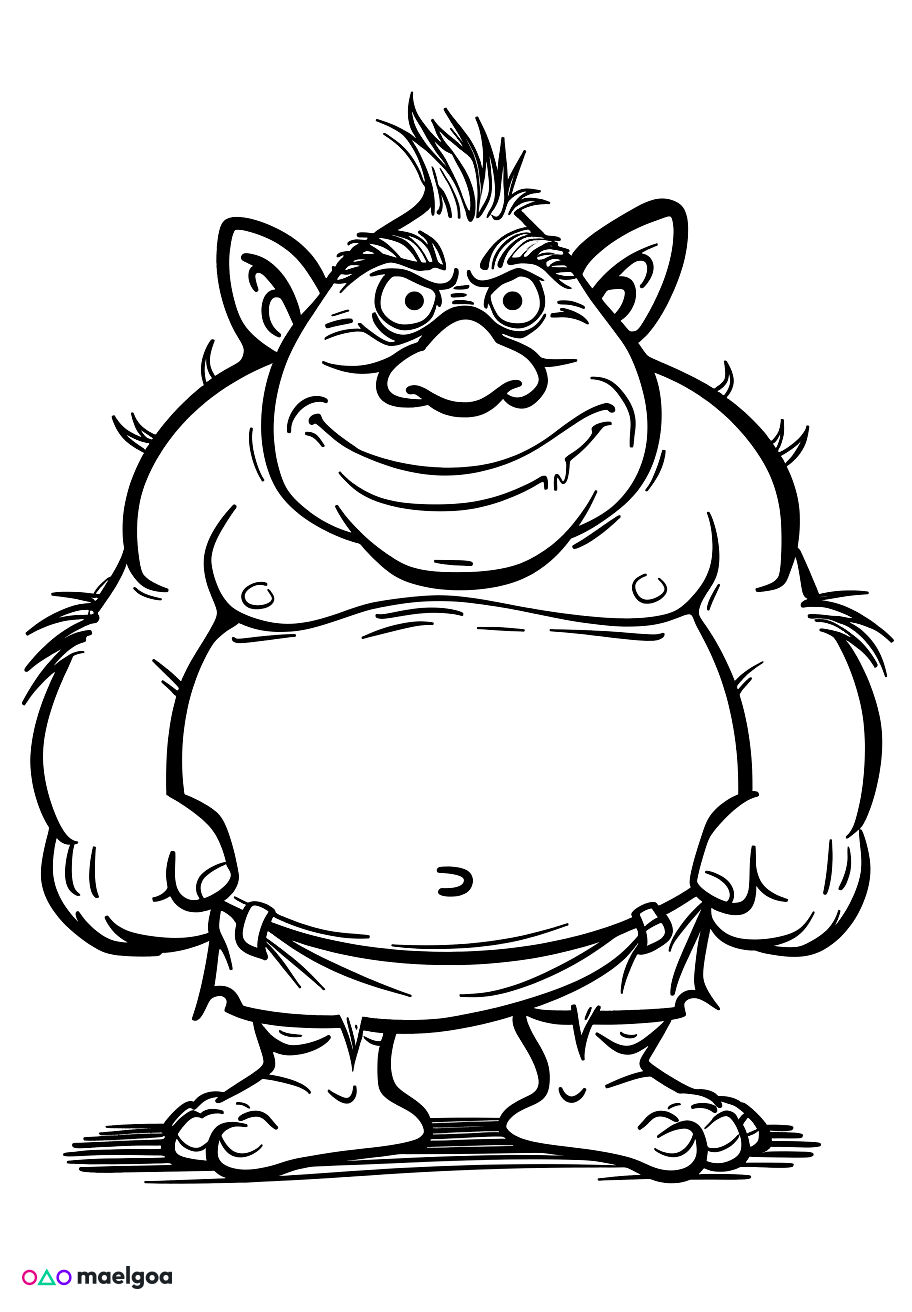 Image gratuite Coloriage ogre 3