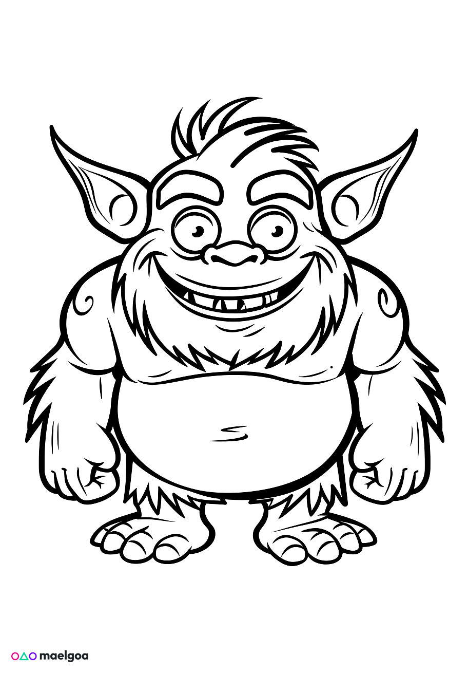 Image gratuite Coloriage ogre 4