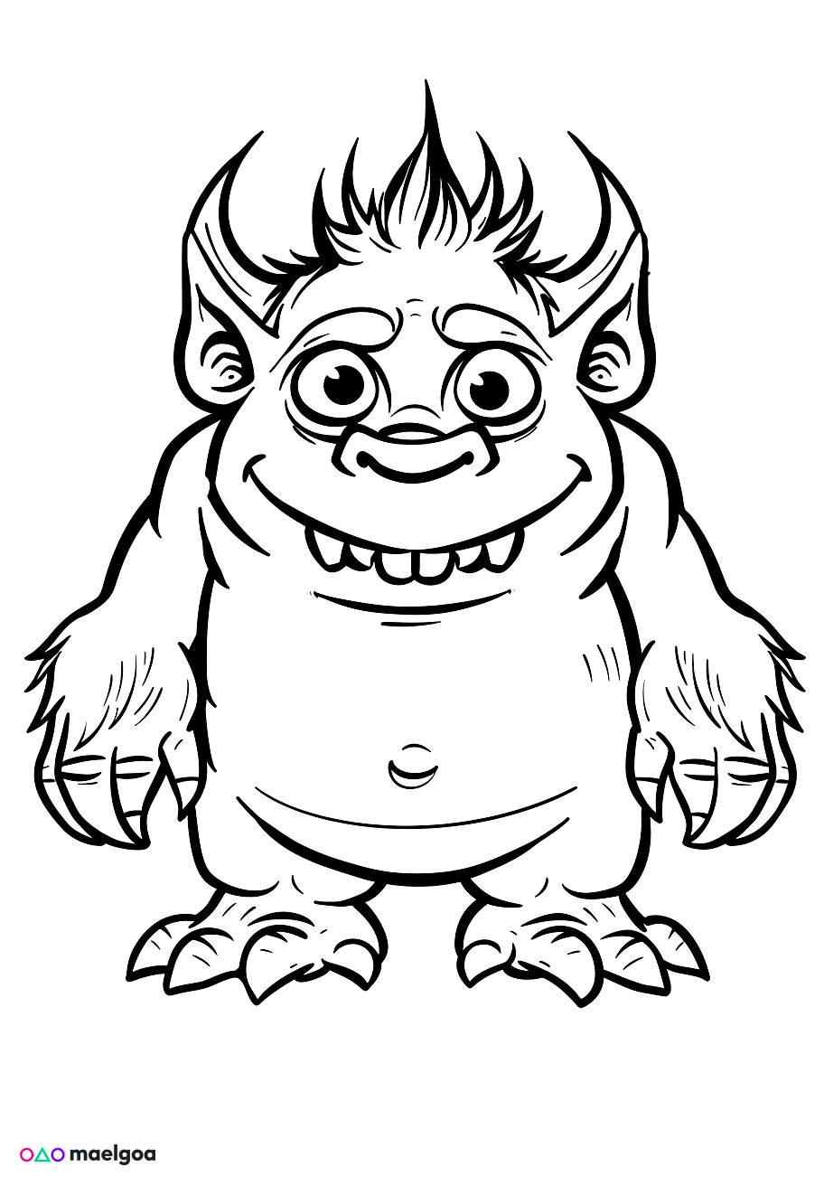 Image gratuite Coloriage ogre 5