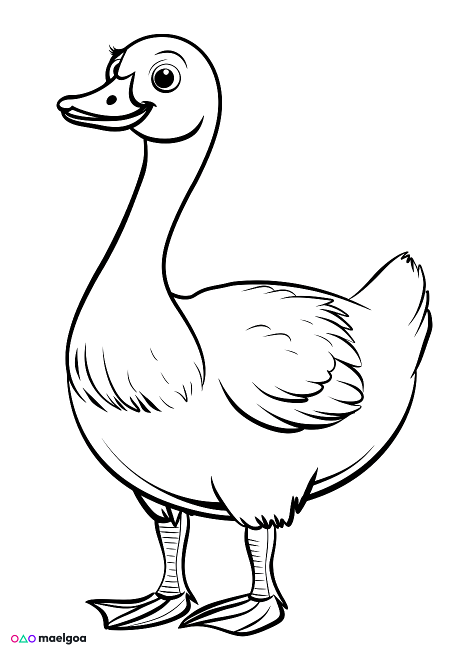 Image gratuite Coloriage oie 2