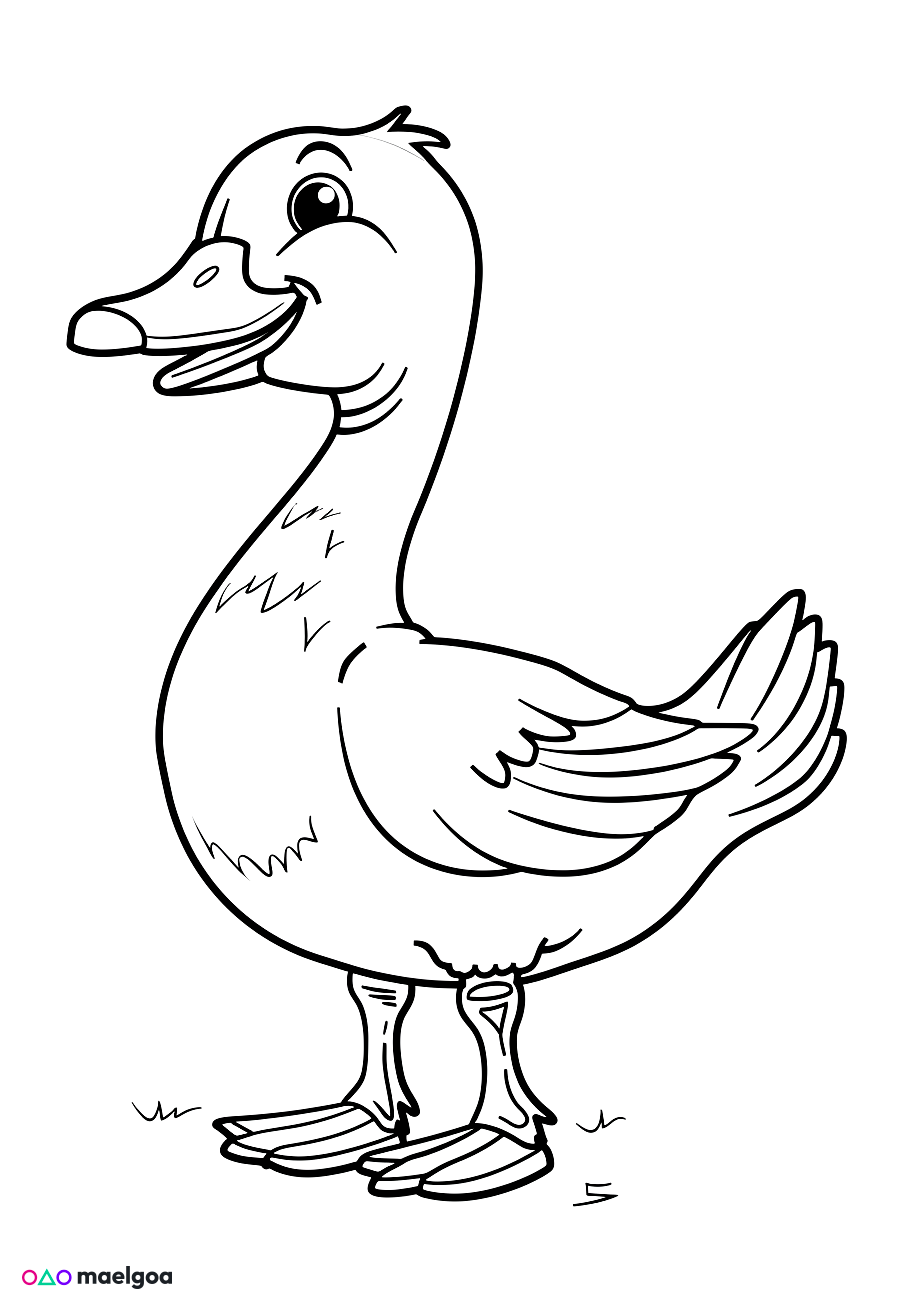 Image gratuite Coloriage oie 3