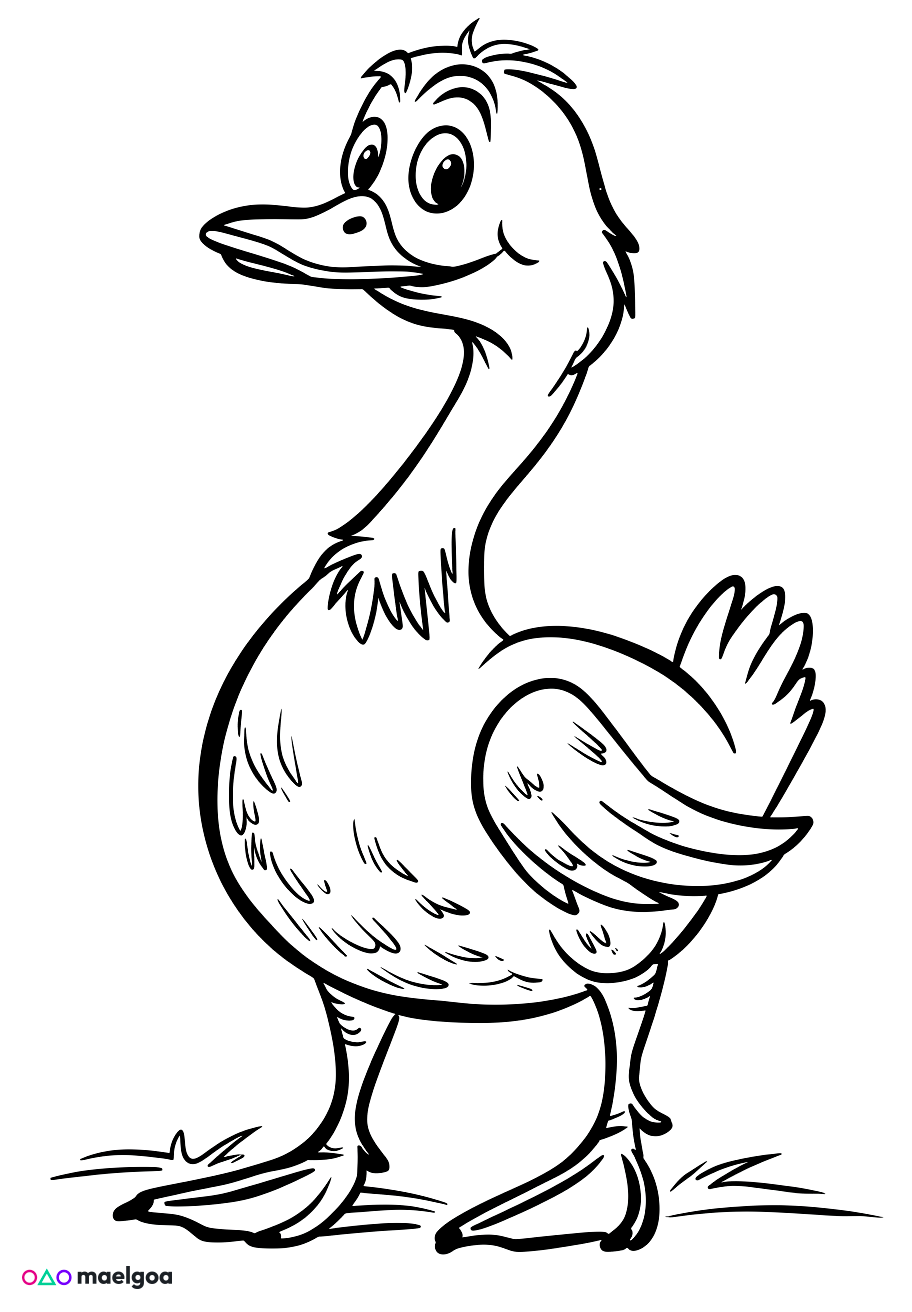 Image gratuite Coloriage oie 4