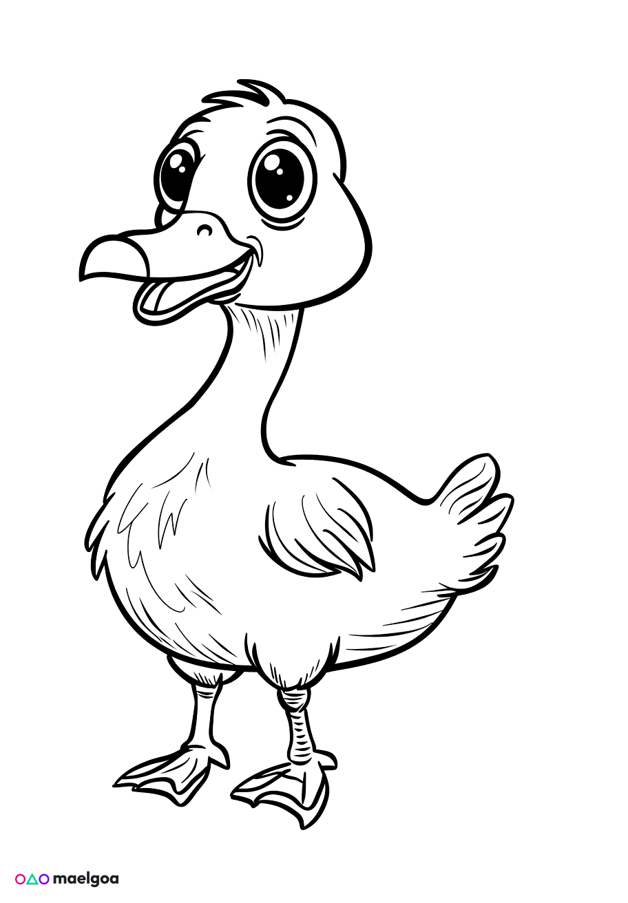 Image gratuite Coloriage oie 6