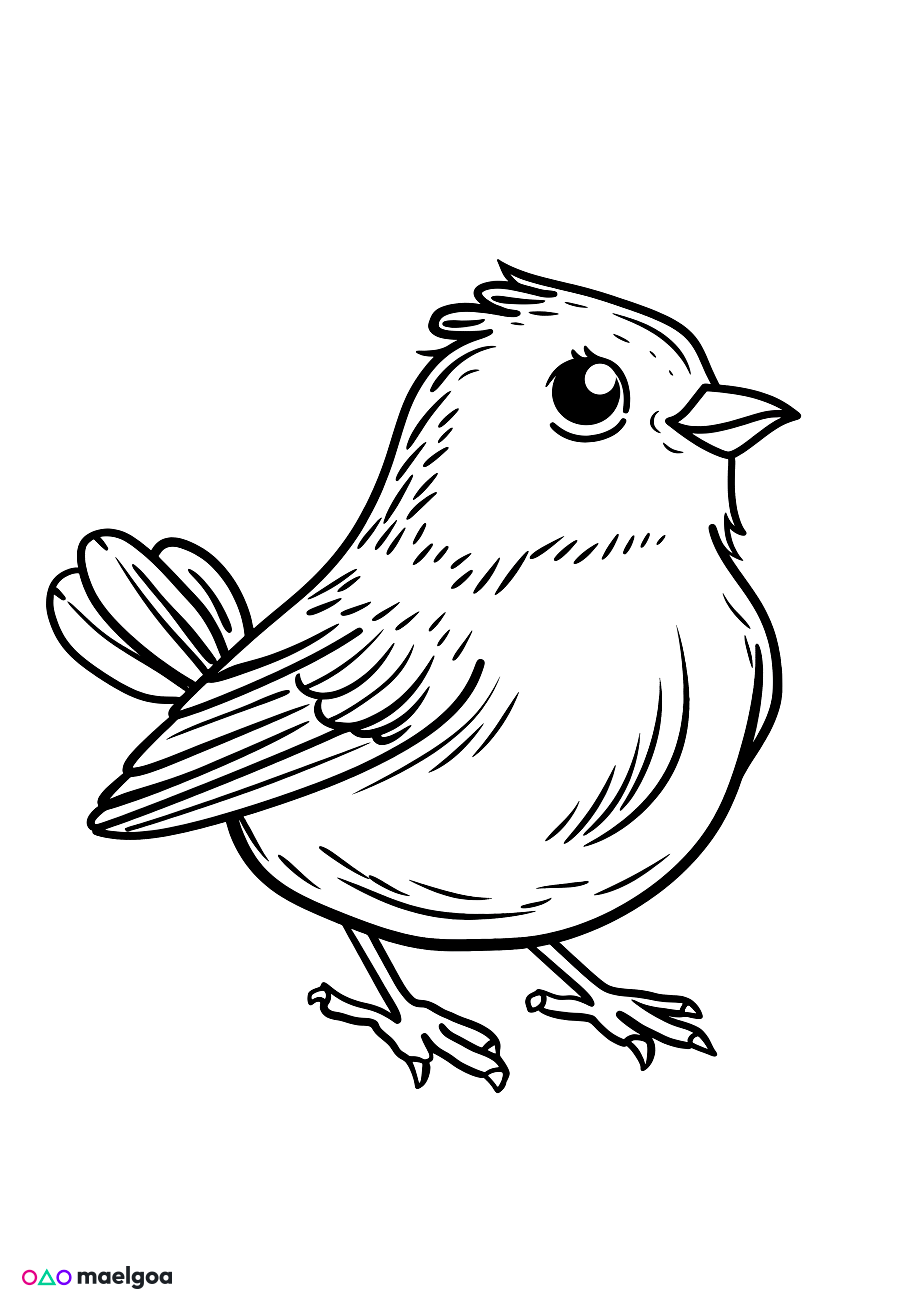 Image gratuite Coloriage oiseau 1