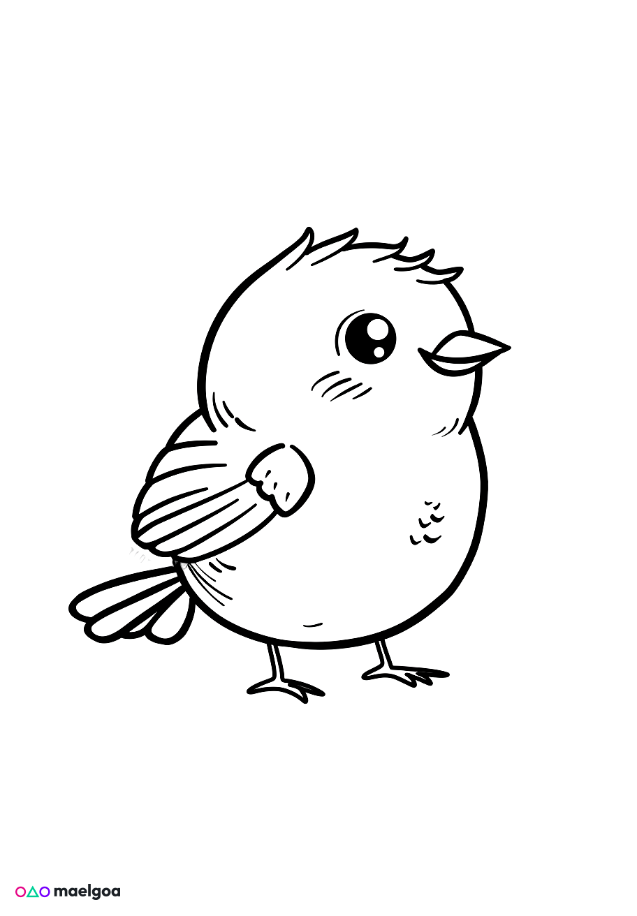 Image gratuite Coloriage oiseau 2