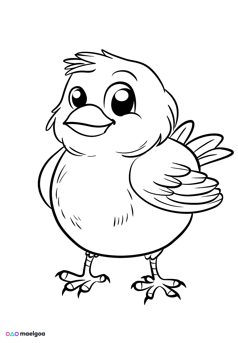 Image gratuite Coloriage oiseau 3