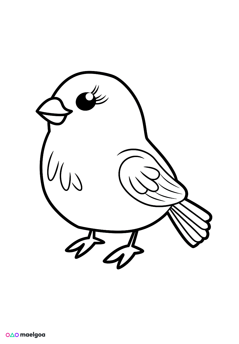 Image gratuite Coloriage oiseau 4