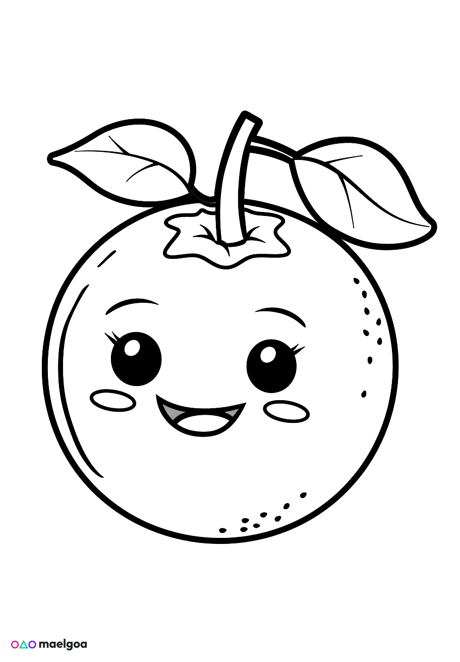 Image gratuite Coloriage orange 1