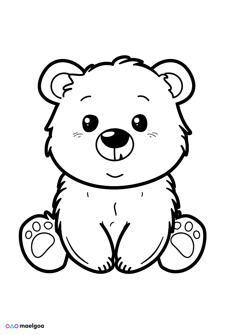 Image gratuite Coloriage ours 1