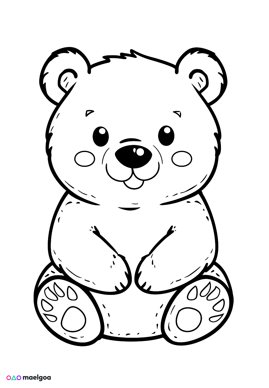 Image gratuite Coloriage ours 2