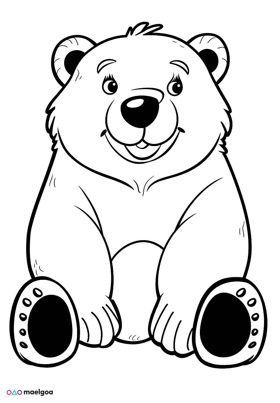 Image gratuite Coloriage ours 3