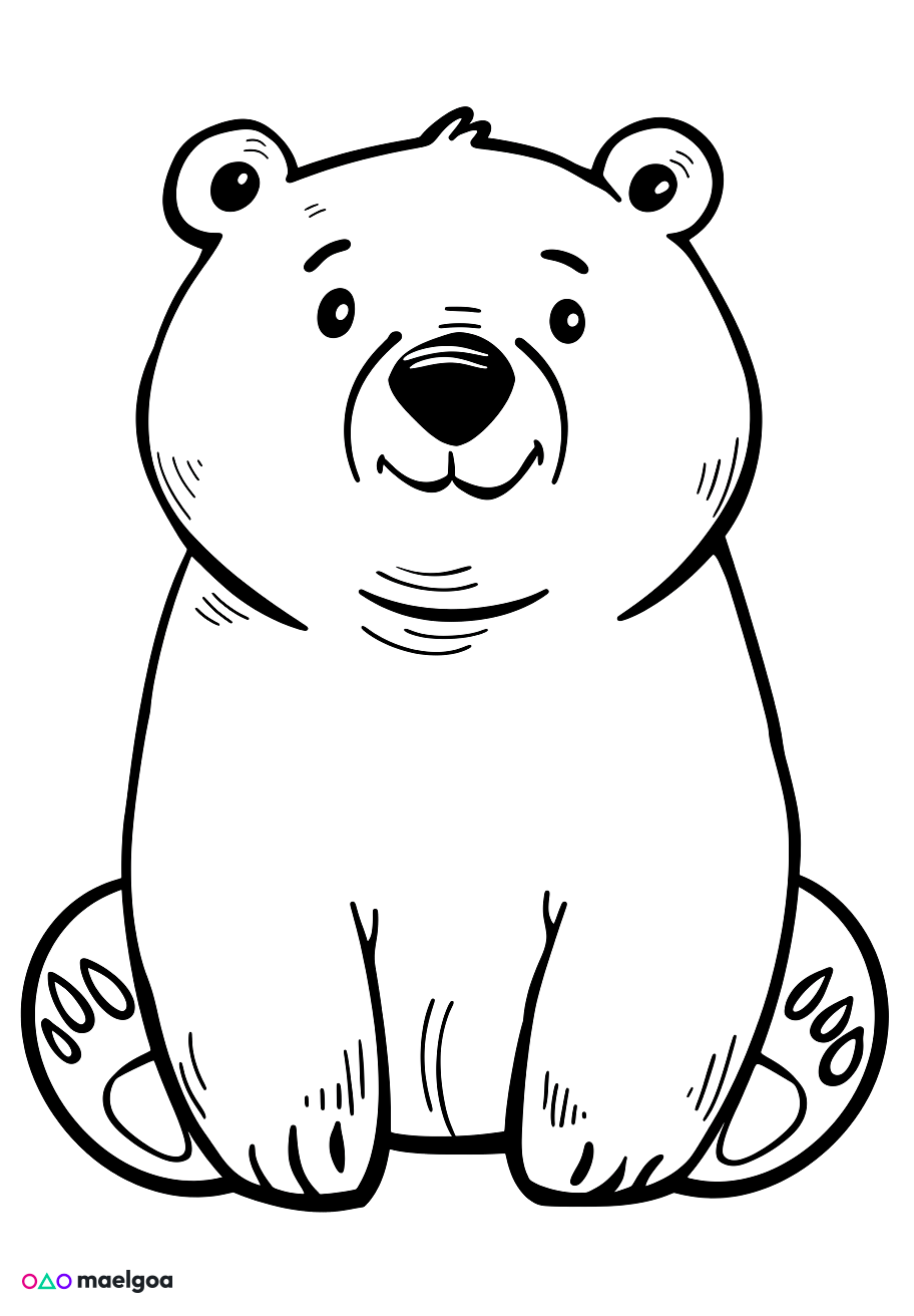 Image gratuite Coloriage ours 4