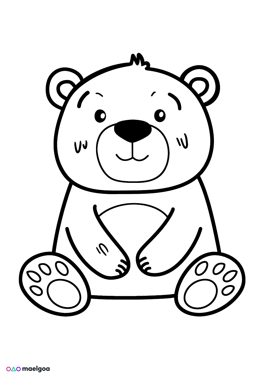 Image gratuite Coloriage ours 5