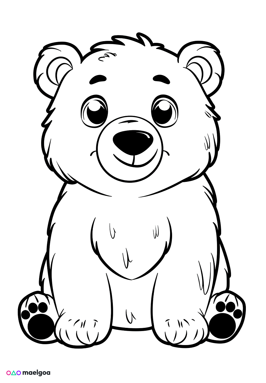 Image gratuite Coloriage ours 6