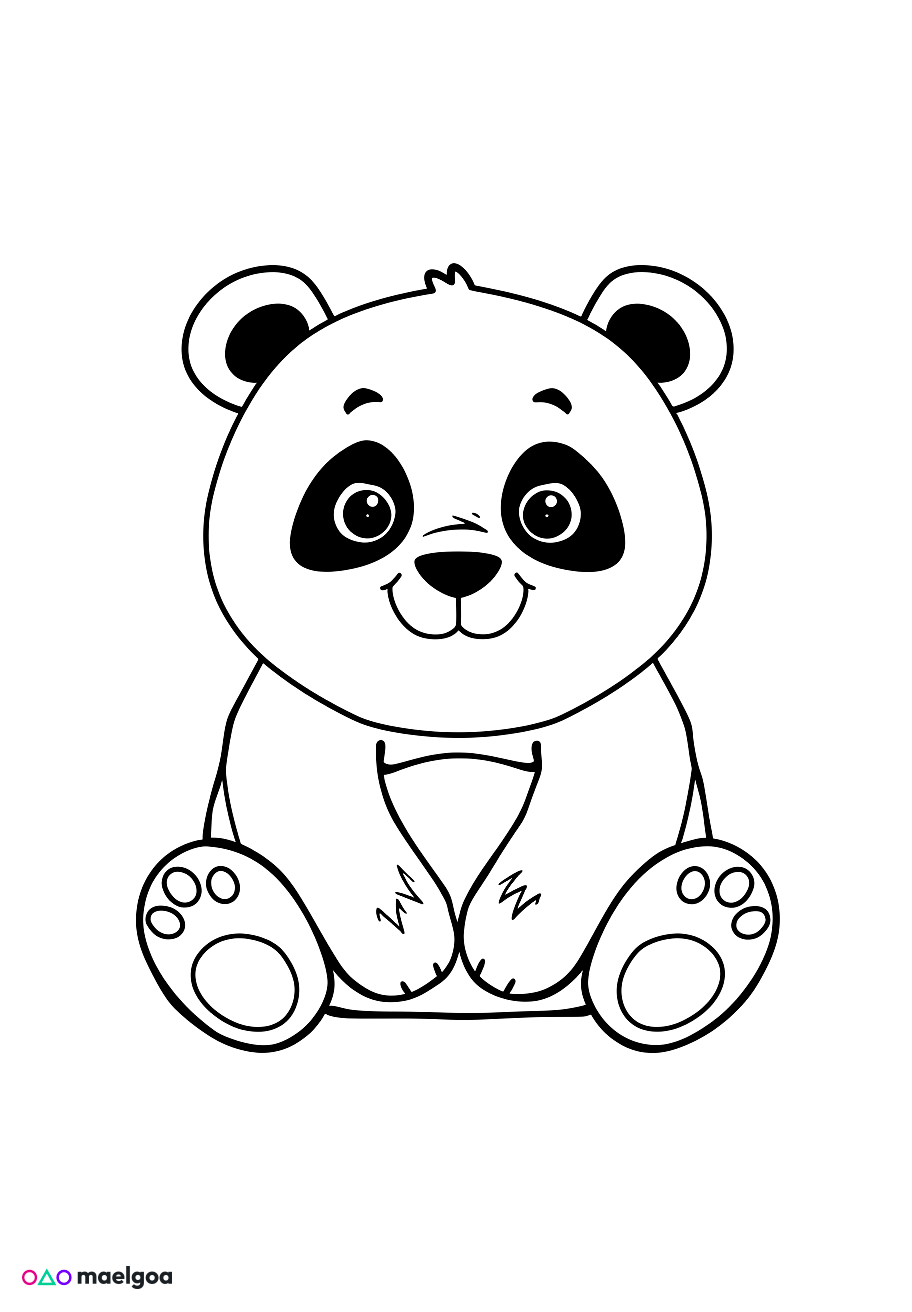Image gratuite Coloriage panda mignon 1
