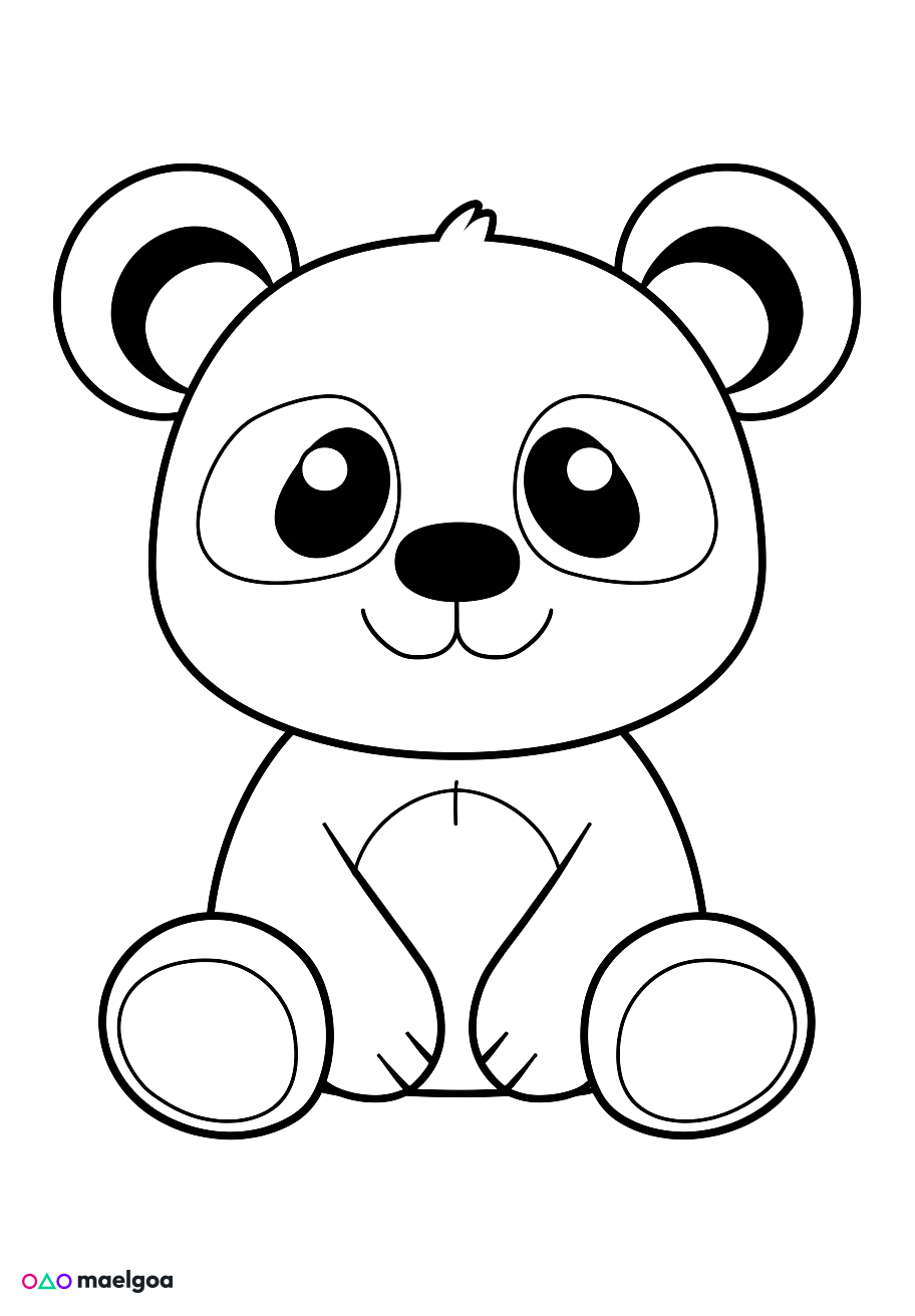 Image gratuite Coloriage panda mignon 3