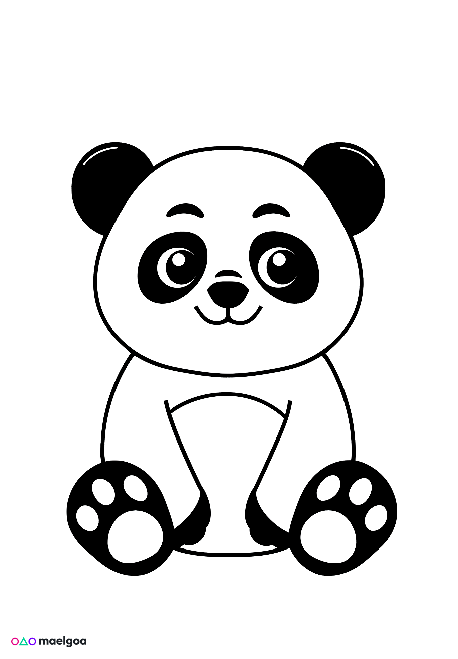 Image gratuite Coloriage panda mignon 4