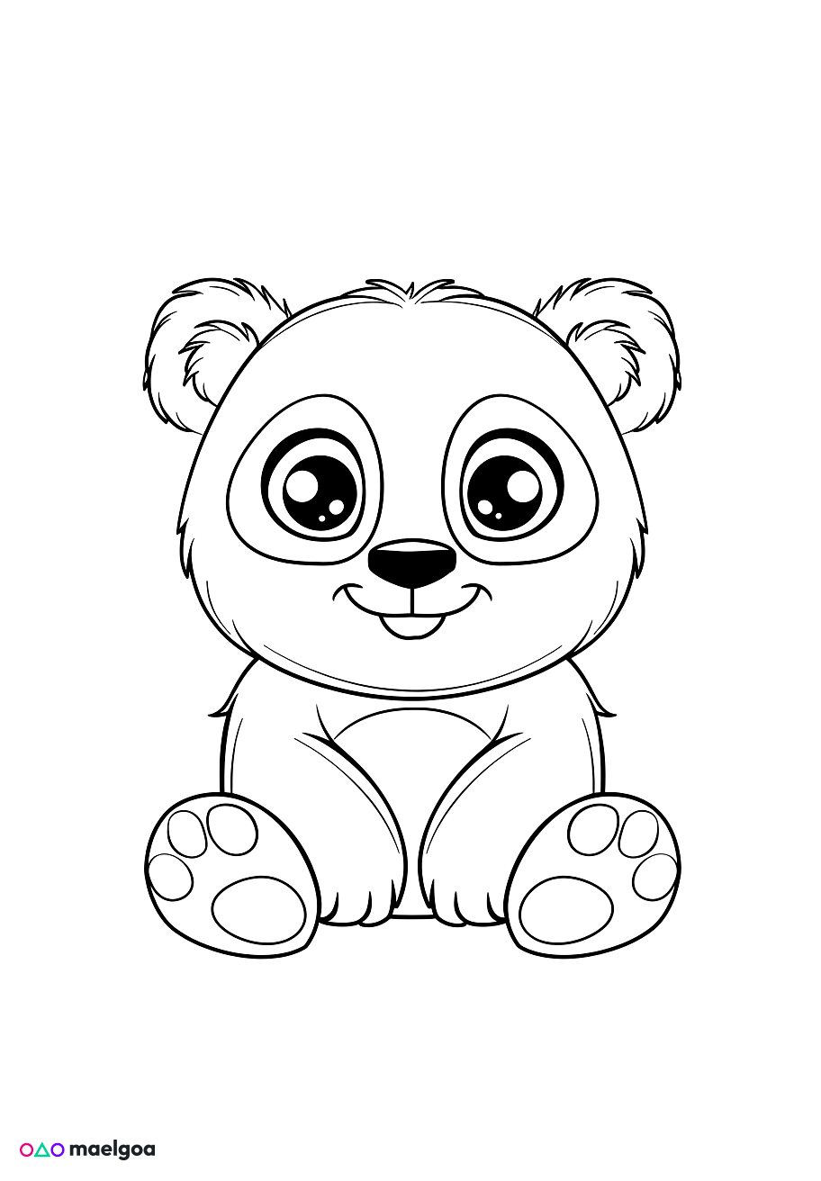 Image gratuite Coloriage panda mignon 5