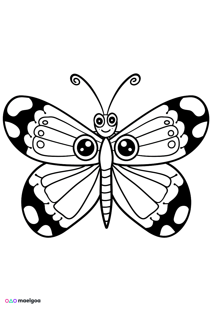 Image gratuite Coloriage papillon 1
