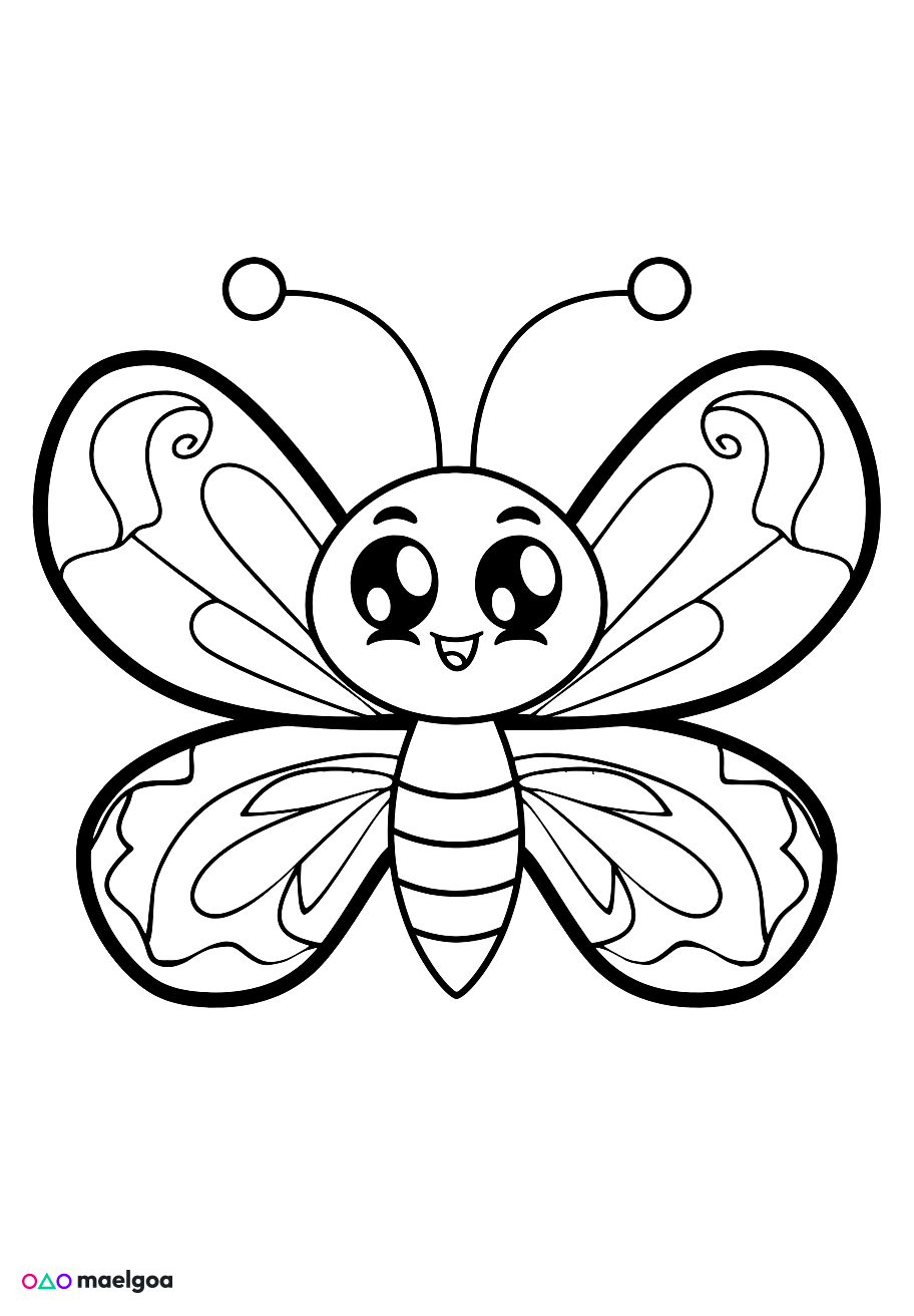 Image gratuite Coloriage papillon 2
