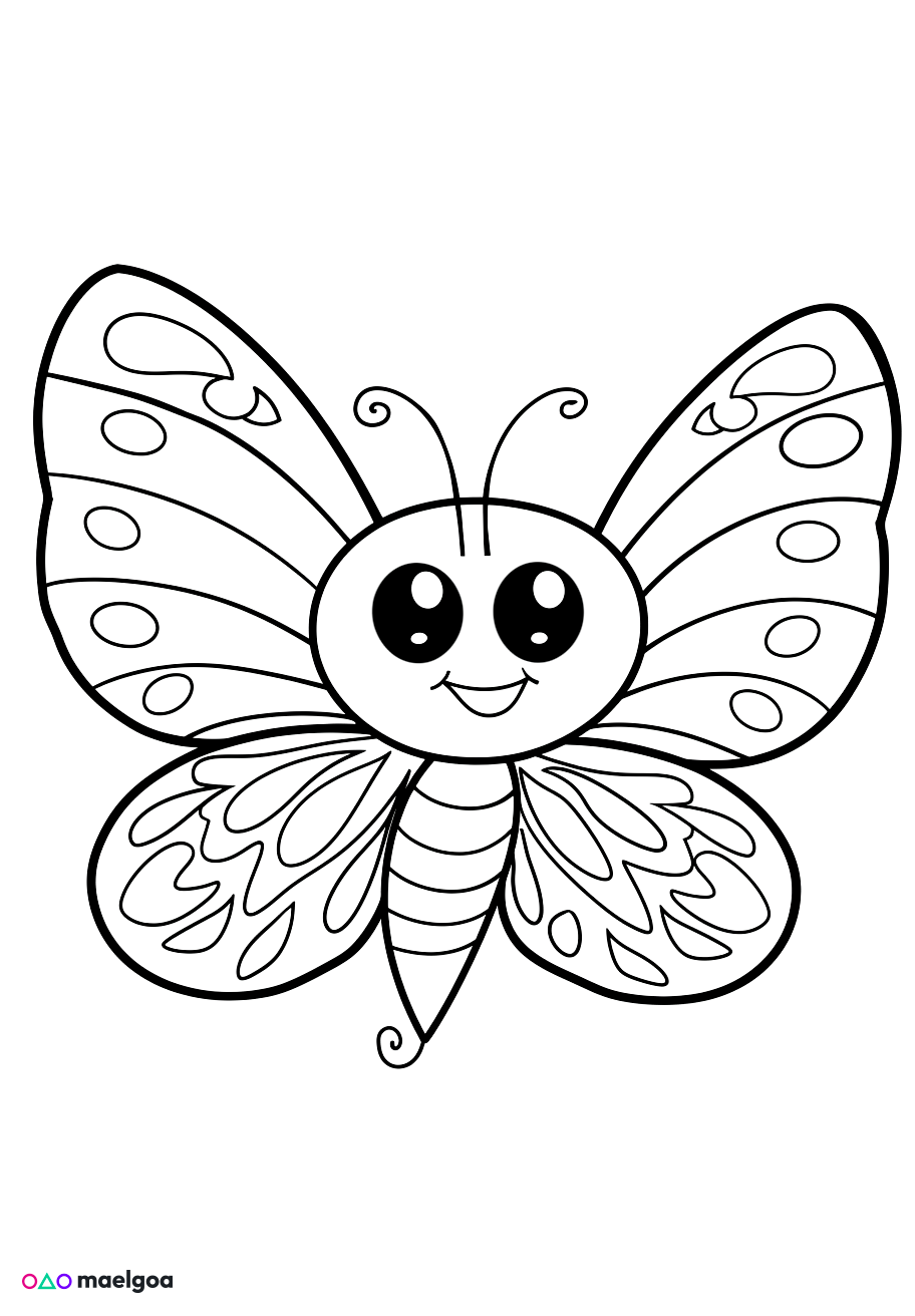 Image gratuite Coloriage papillon 3