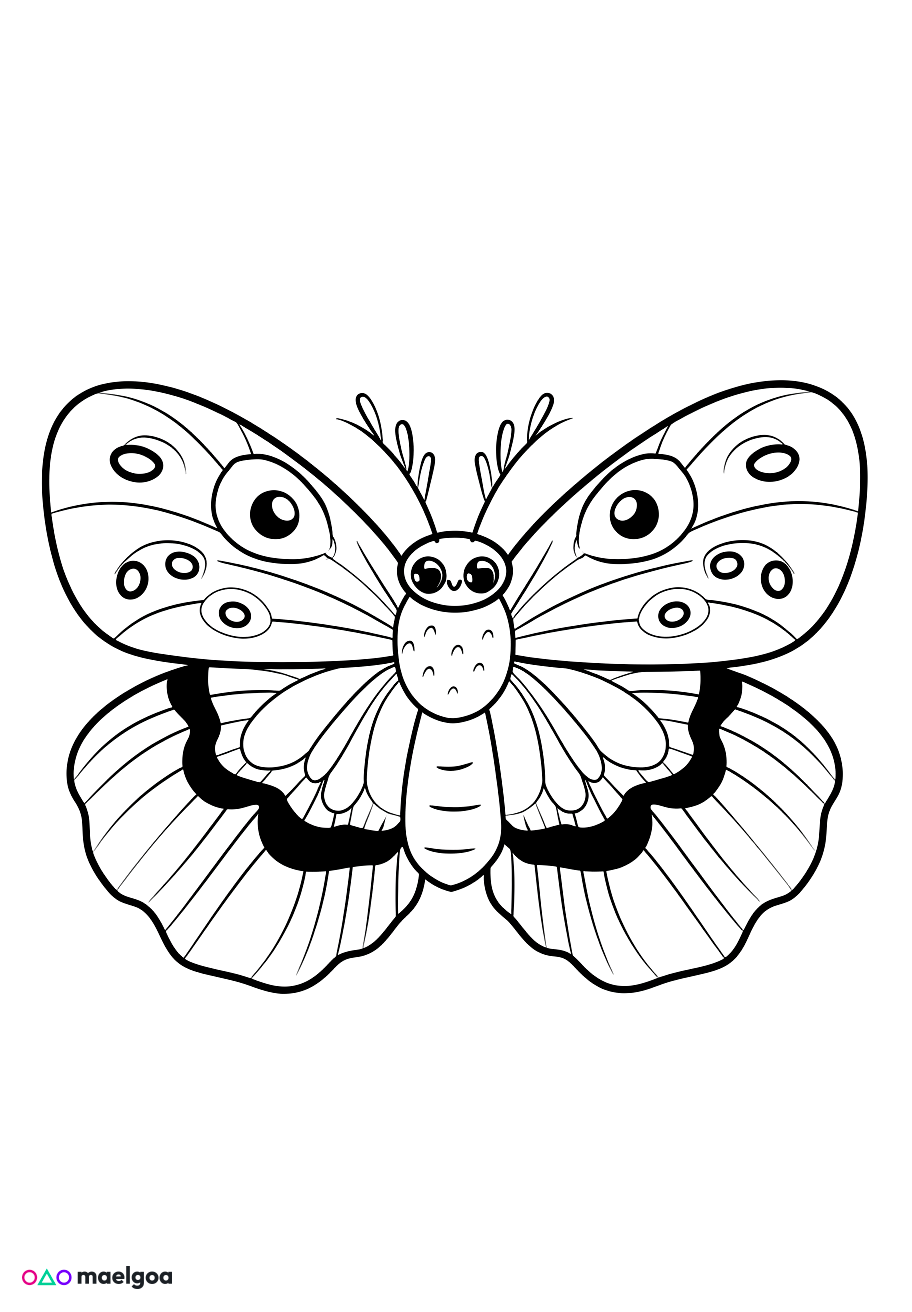Image gratuite Coloriage papillon 5