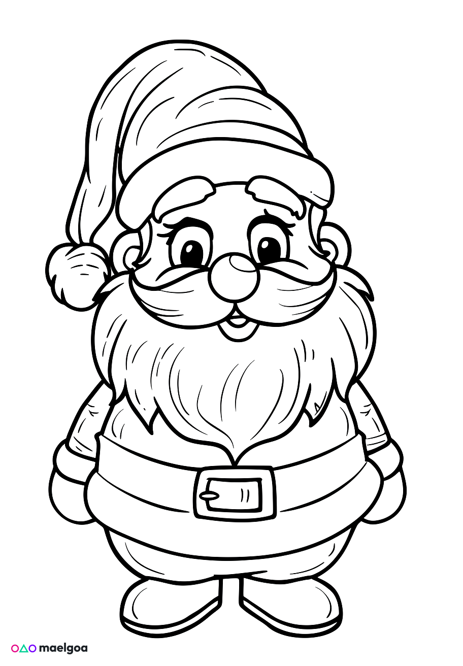 Image gratuite Coloriage Père Noël 2