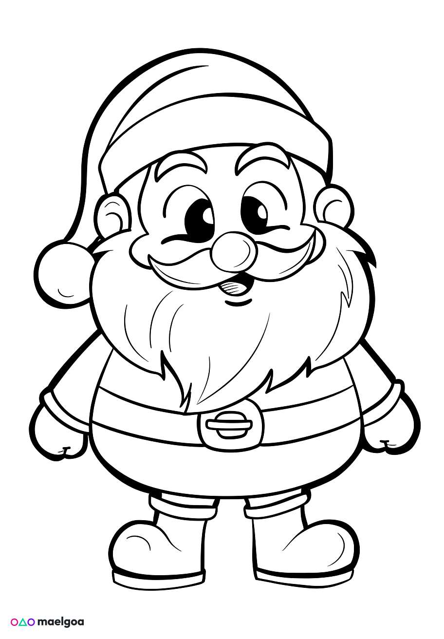 Image gratuite Coloriage Père Noël 6
