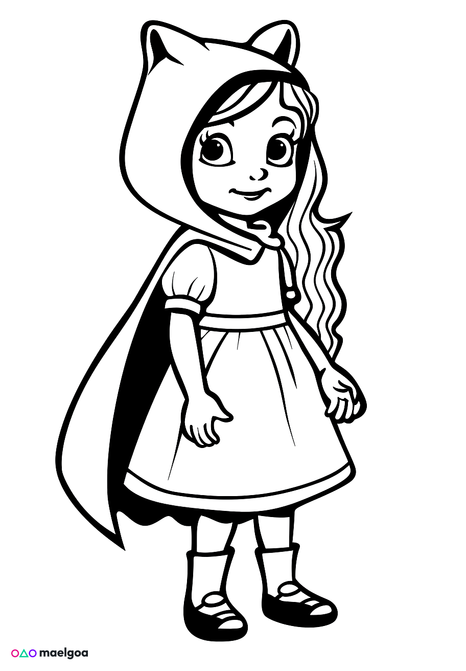 Image gratuite Coloriage Petit Chaperon Rouge 7
