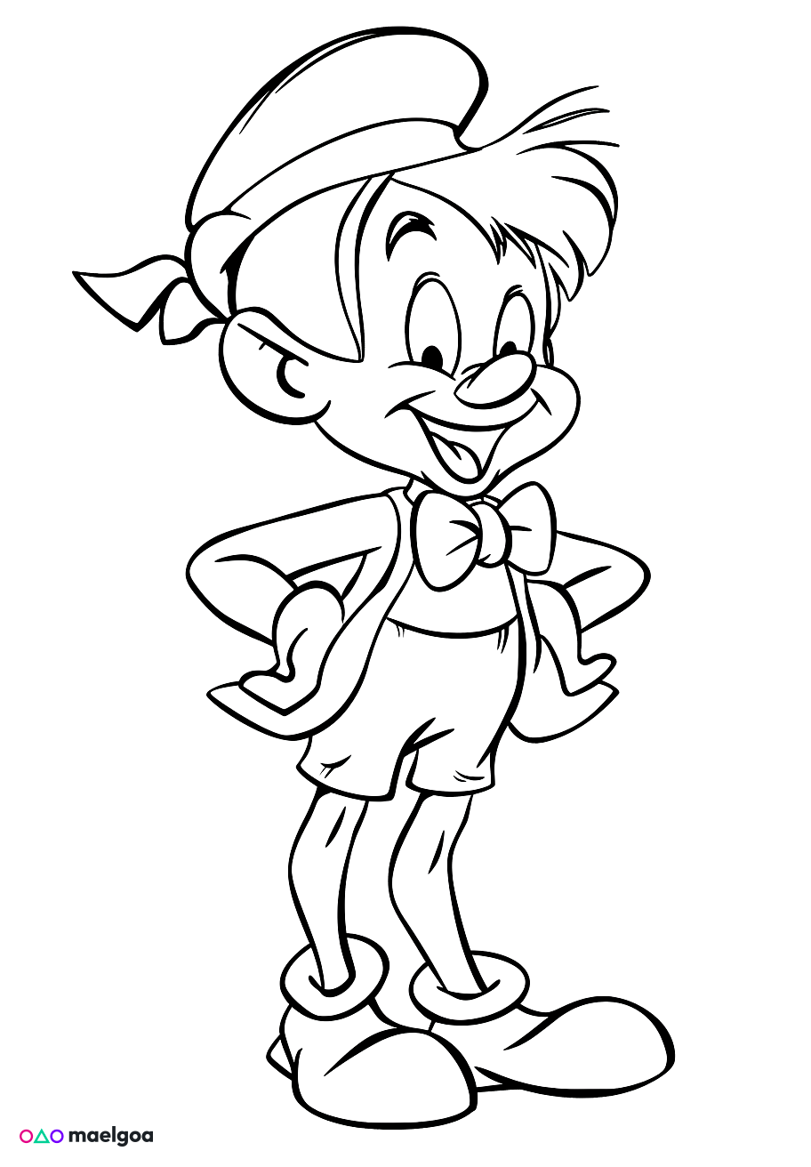 Image gratuite Coloriage Pinocchio 1