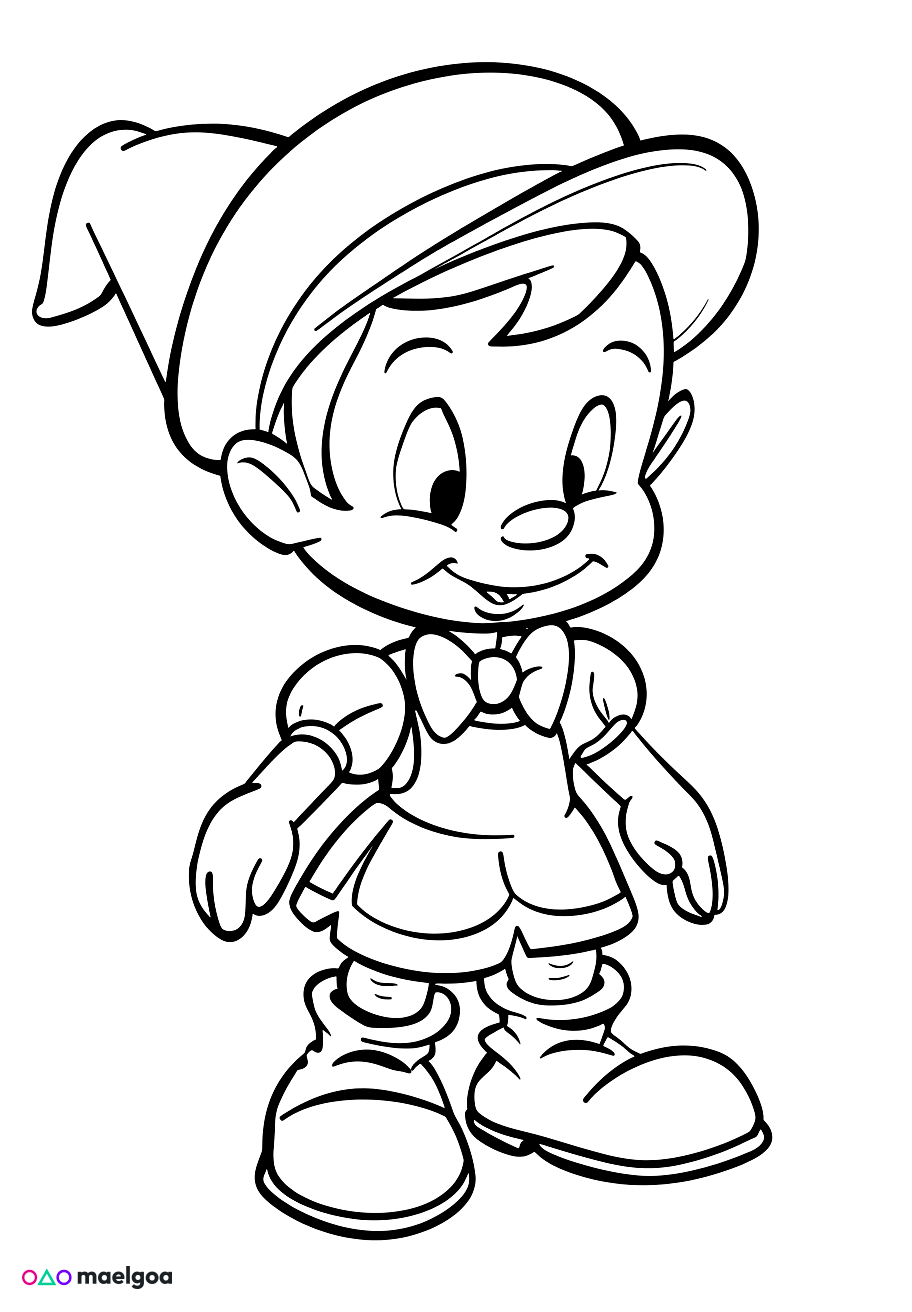 Image gratuite Coloriage Pinocchio 2