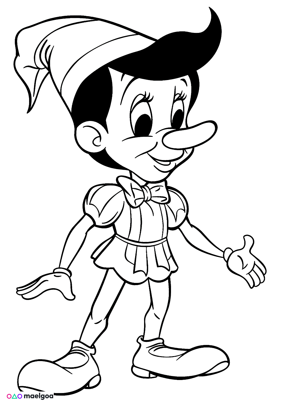 Image gratuite Coloriage Pinocchio 3