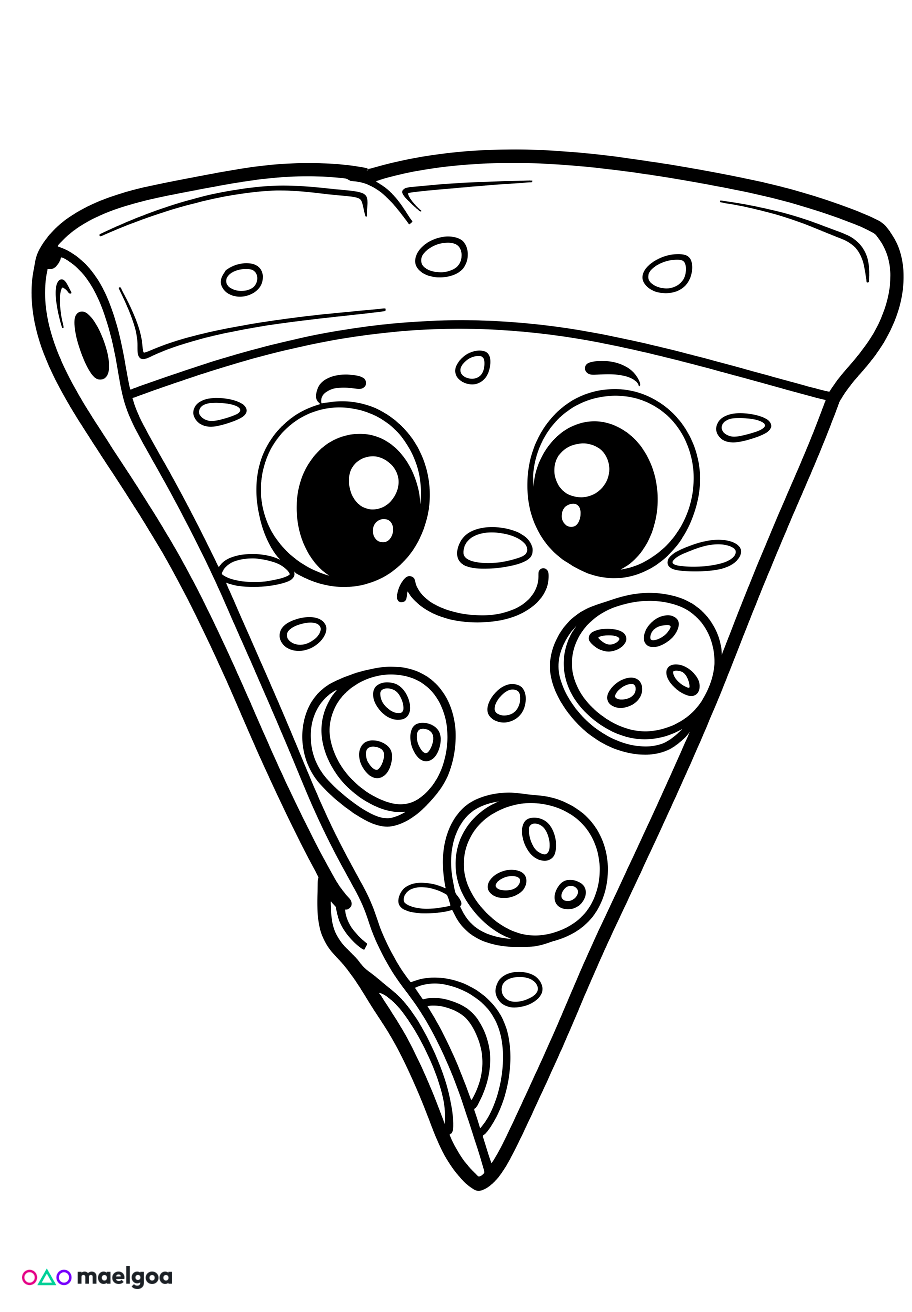 Image gratuite Coloriage pizza 1