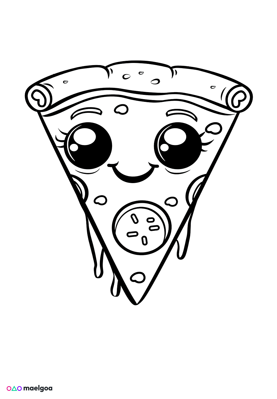 Image gratuite Coloriage pizza 4
