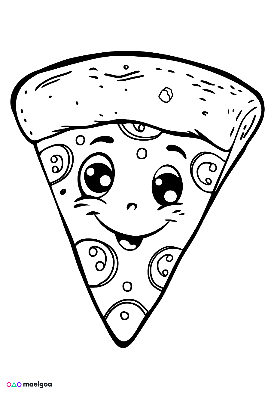 Image gratuite Coloriage pizza 5