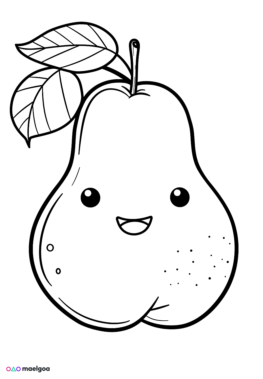 Image gratuite Coloriage poire 1